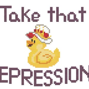 Take That Depression! Hazbin Hotel, Lucifer Morningstar Cross Stitch Pattern