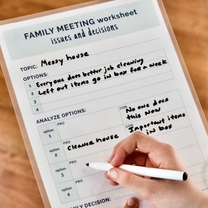 Family Meeting Toolkit, Family Weekly Planner, PDF Printable,