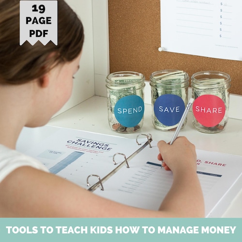 Printable Money Management Kit for Kids Allowance Charts Etsy