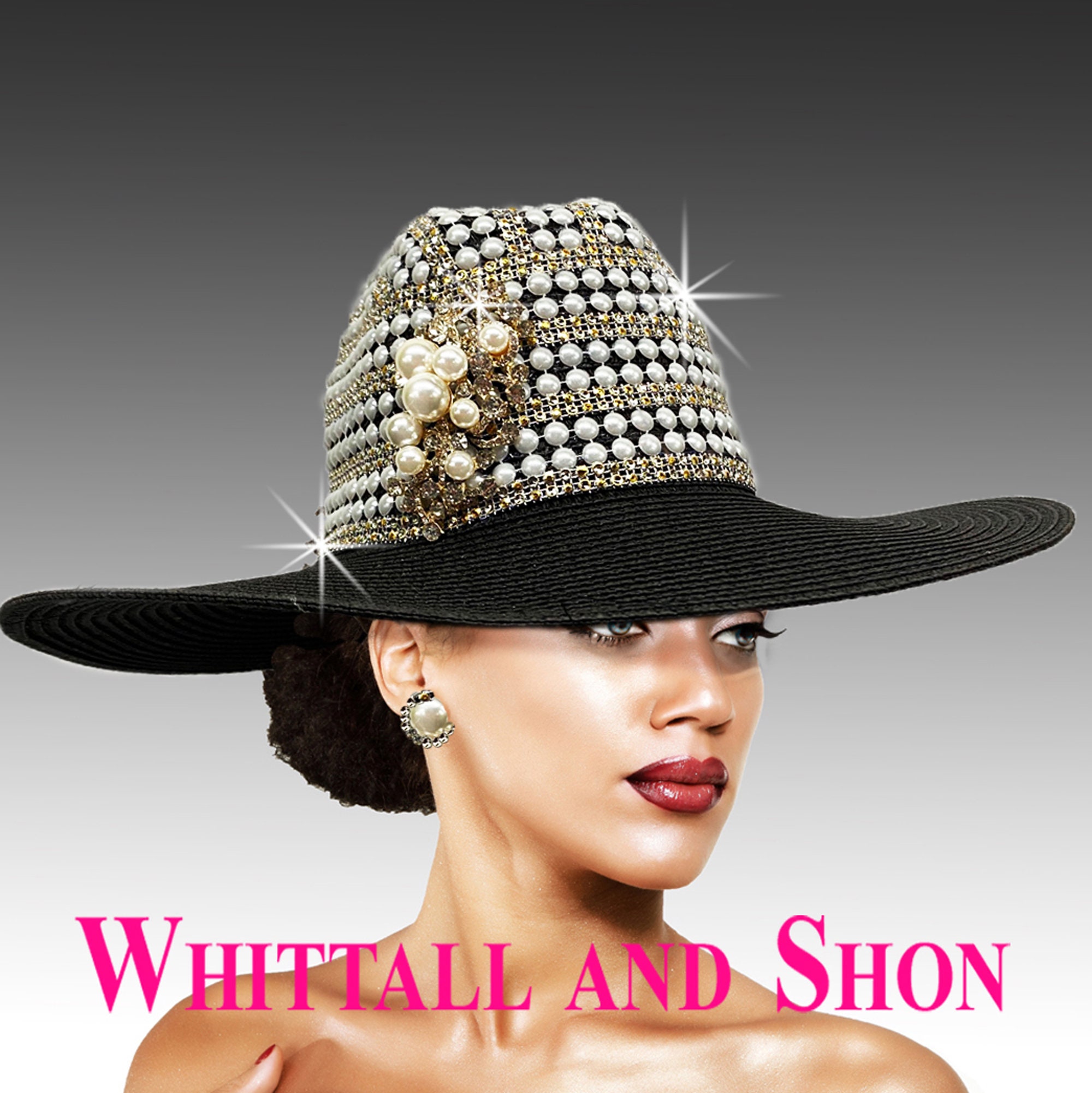 Rhinestone Church Hat 