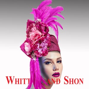 3386 ADELE Feather Corsage Bubble Hat
