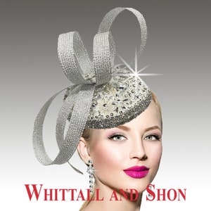 FA2731 Shonda fascinator Silver