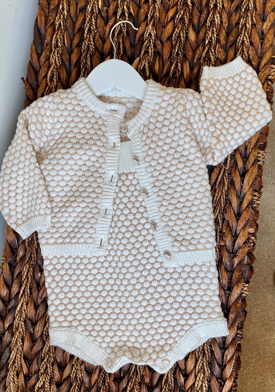 Organic 2 Piece Baby Knit Set Etsy