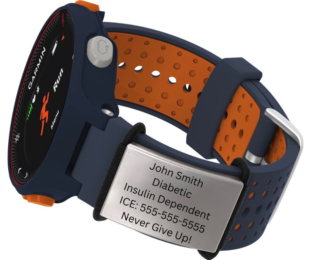 Fitbit Medical ID, Garmin Medical ID. Engraved Stainless Steel Identity