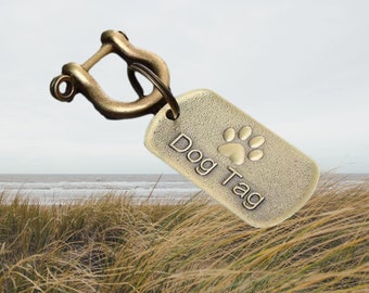 Hundemarke, Antik-Bronze, graviertes Geschenk | Individuell lasergravierte Hundemarke