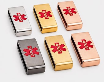 Medical Alert Badges for ID bracelet.