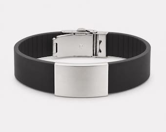 Personalized Silicone Medical ID Bracelet | Engraved Hypoallergenic Wristband