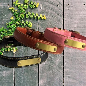Laser Engraved Dog Collar: Personalized Faux Leather Pet Collar