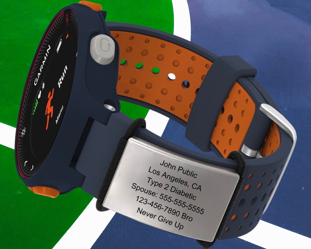 Fitbit. Medical ID Tag, Garmin Medical ID Tag, Engraved Stainless Steel