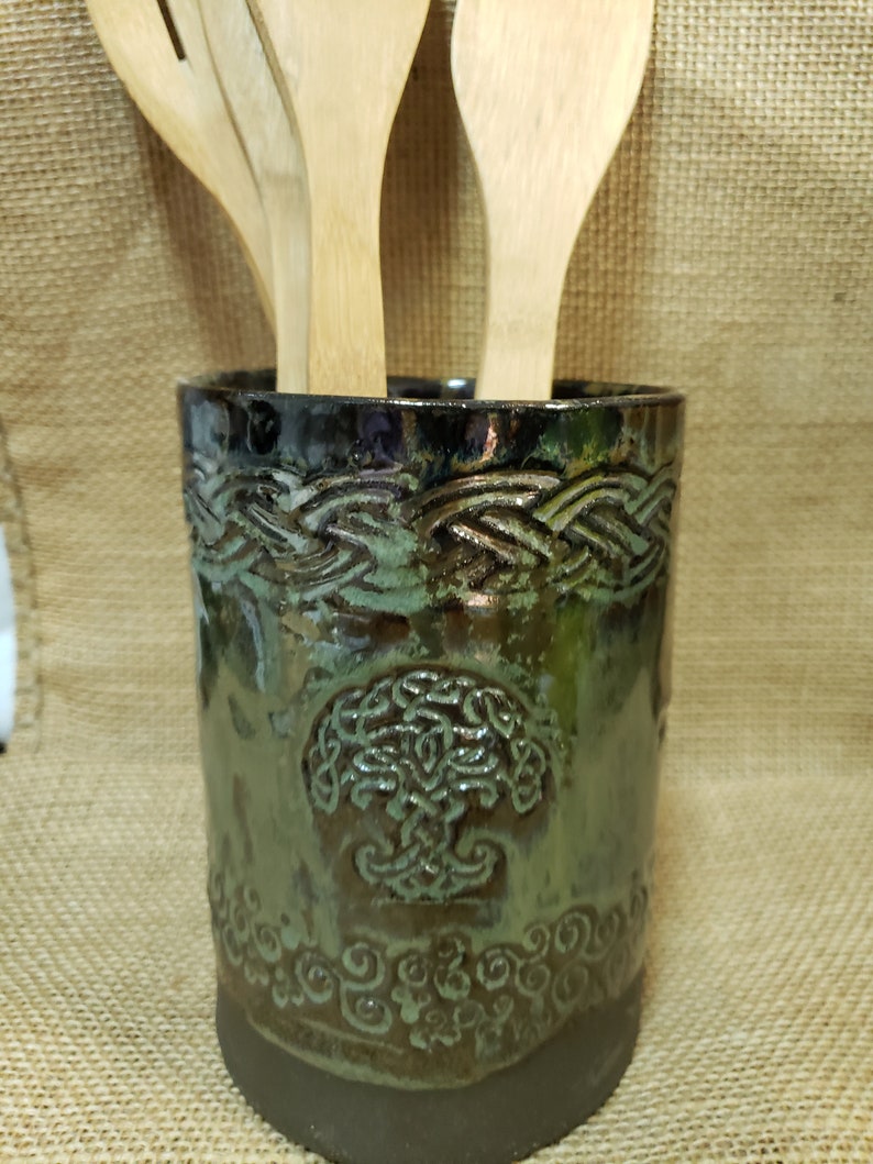Great Irish Gift Celtic Pottery Wine Chiller/Utensil Etsy