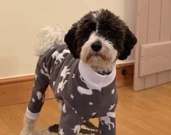 16 inch Trouser Suit Waterproof Dog Rain Coat Onesie Green