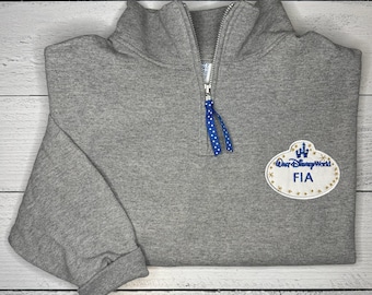 Gray Cast Member Quarter Zip DCP