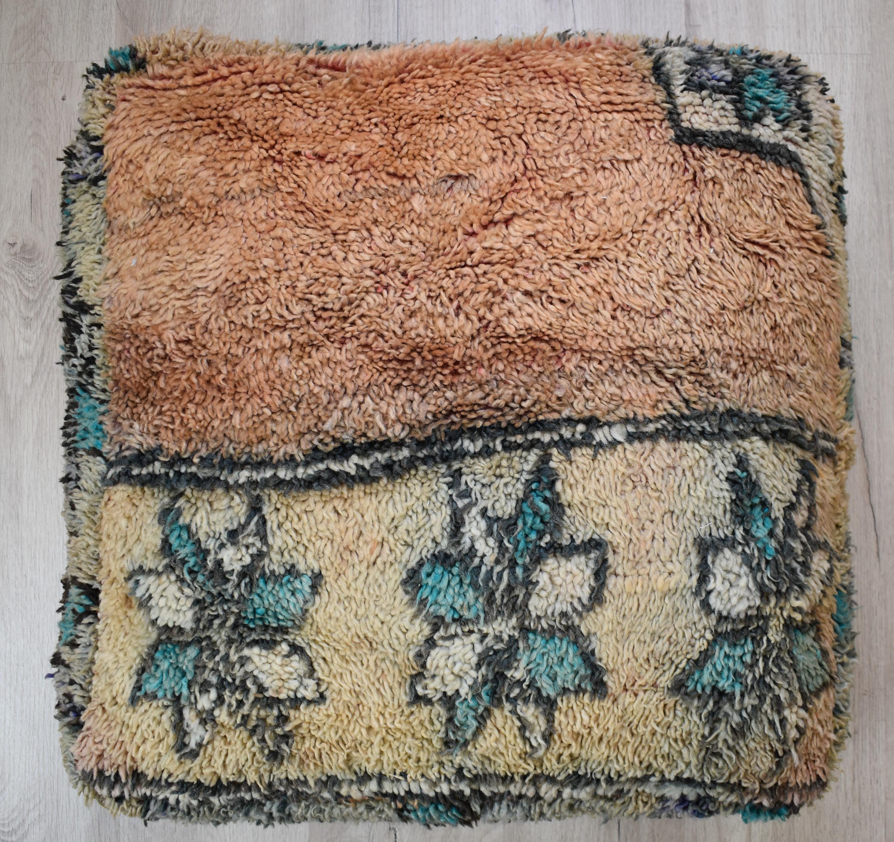 Moroccan Floor Cushion Bohemian Pillow Xl - 100% Wool - Seating