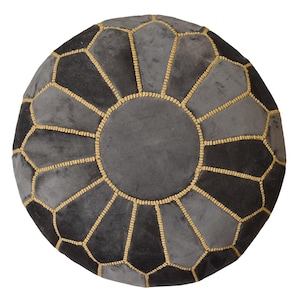 Velvet Pouf Round - Floor Cushion Velvet Ottoman Scandinavian Velvet Pouffe Modern Handmade Cushion