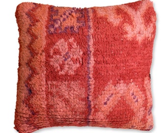 Berber Cushion Cover Rectangle - Handmade Throw Pillow - 100% Wool and Cotton - 40x45 cm P217