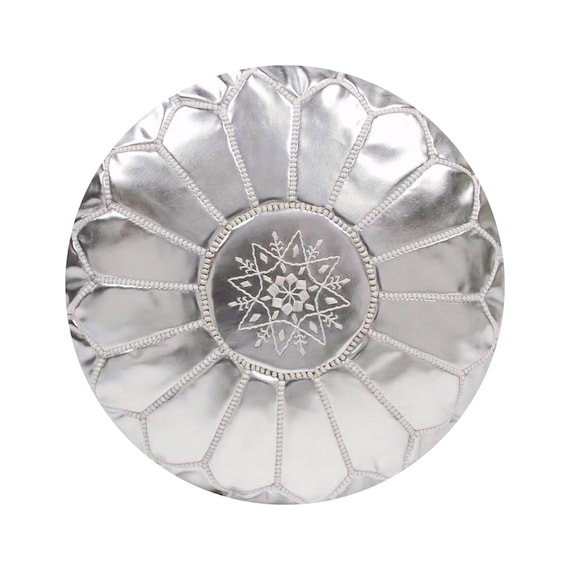 Tufted Faux Leather Floor Cushion Square Leather Floor Cushion Antique Farmhouse