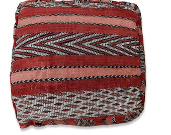 Marokkanisches Berber Kelim Pouf, Sitzkissen 60x60 cm