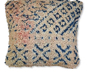 Bohemian Cushion Cover Pillow of Wool - Handmade Throw Cushion Vintage - 40x45 cm P499
