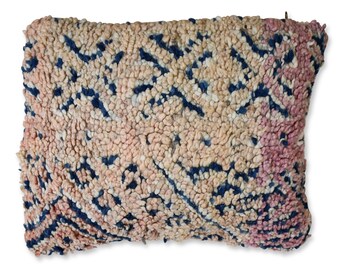 Moroccan Cushion Berber Pillow Cover - Handwoven Pillow Vintage - 100% Wool - Throw Pillow Bohemian Cushion - 45x35 cm P589