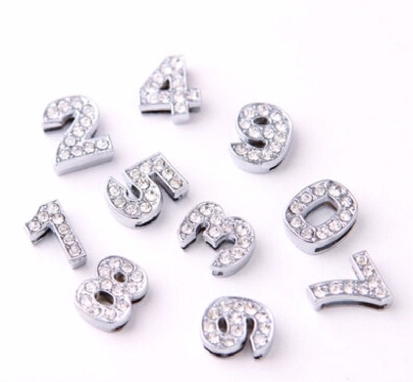 A-Z Rhinestones Letters, Multi-Color 8 mm Rhinestone Alphabet Letters Charms