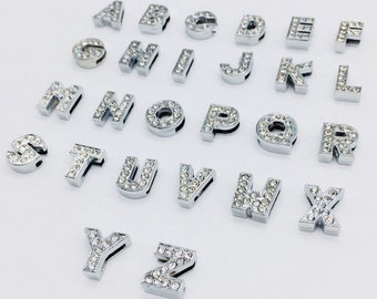 Sterling Silver Mio Memento Dangle Letter L Bead Slide Charm Sterling Silver Mio Memento Dangle Letter L Bead Slide Charm