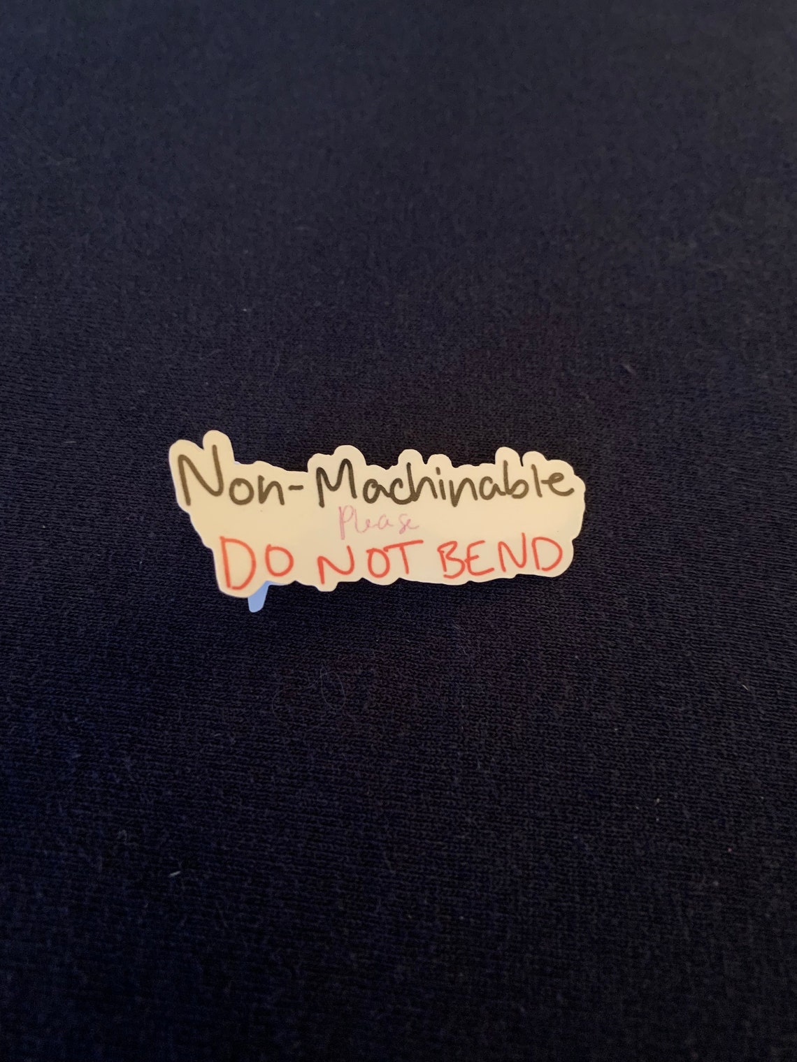 Non Machinable Do Not Bend Water Resistant Sticker - Etsy
