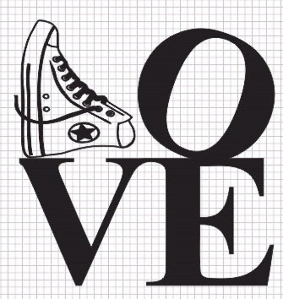 Download Love Svg Vinyl Cut Sports Shoes Svg Love Star Star Svg Etsy