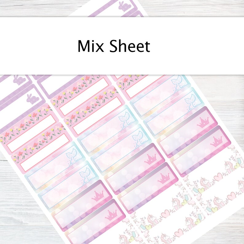 Printable Blank Labels Girl Themed Feminine pink purple | Etsy