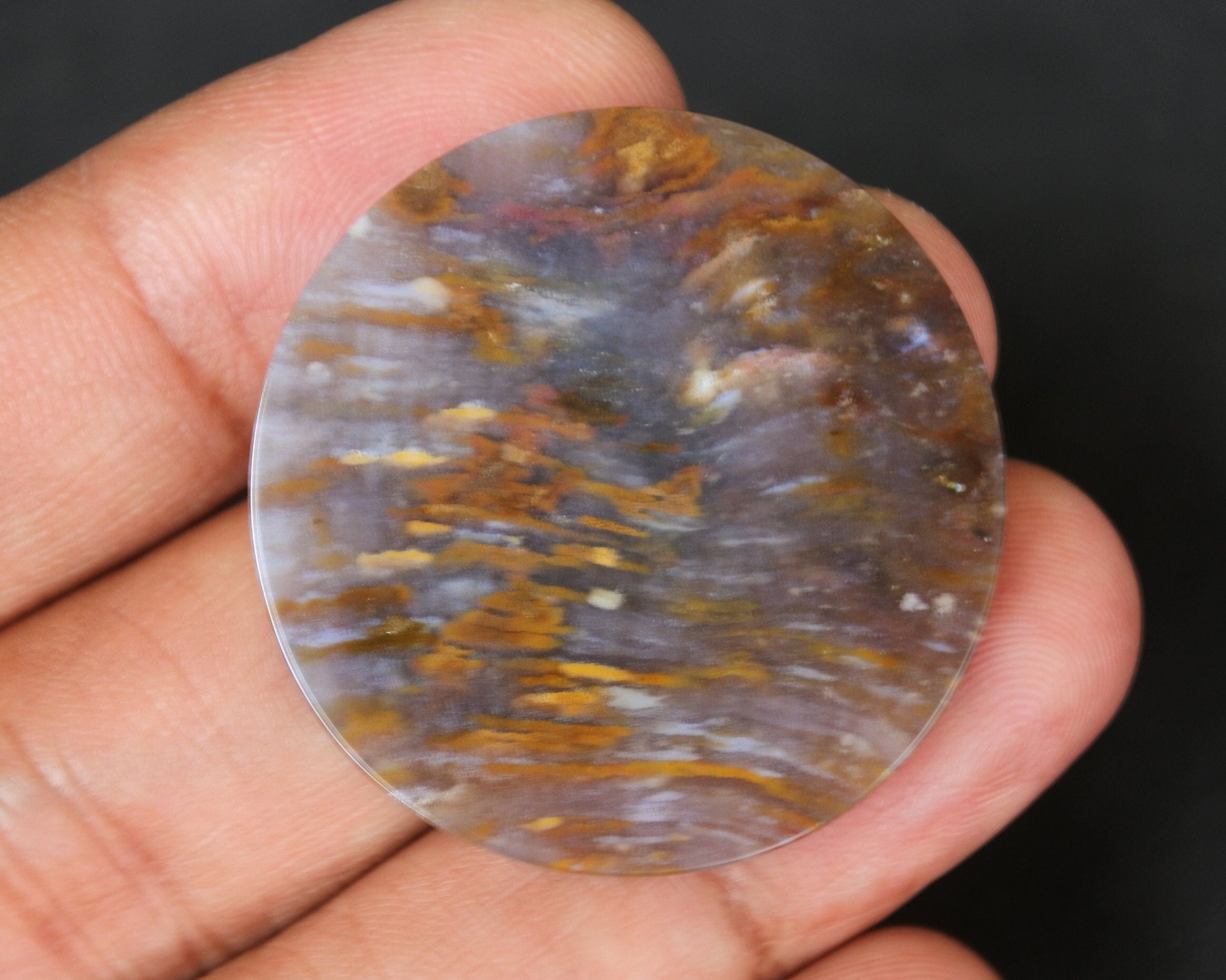 Agate Stone Slice: Jewelry Making Supply (35.5mm)