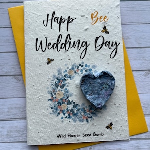 Pflanzliche Samenkarte - Hochzeitstag