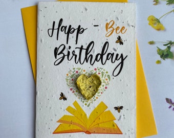 Plantable seed card - Happy Birthday