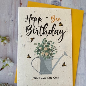 Pflanzbare Samenkarte - Happy Birthday