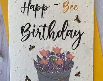 Plantable seed card - Happy Birthday