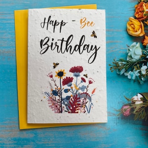Carte de semence plantable - Joyeux anniversaire