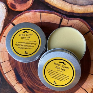 Natural Beeswax Beard Balm image 1