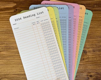 Segnalibro per la lista di lettura del 2026