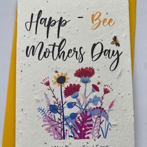Tarjeta de semillas plantables - Día de las Madres