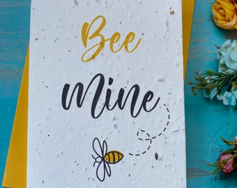 Plantable seed card - Bee mine