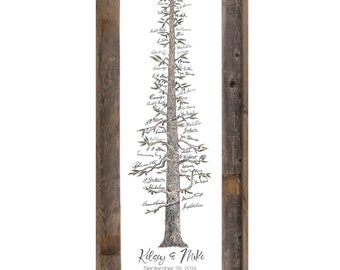 Wedding Guest Book, wedding guest book alternative, Wedding Tree, Wedding Sign, Redwood Tree