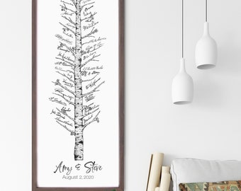 Wedding Guest Book, Signature Tree Guest Book, Birch Tree, Mountain Wedding, Aspen Tree Wedding Decor