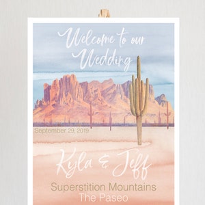 Wedding Sign, Arizona Wedding, Superstition Mountains Wedding,