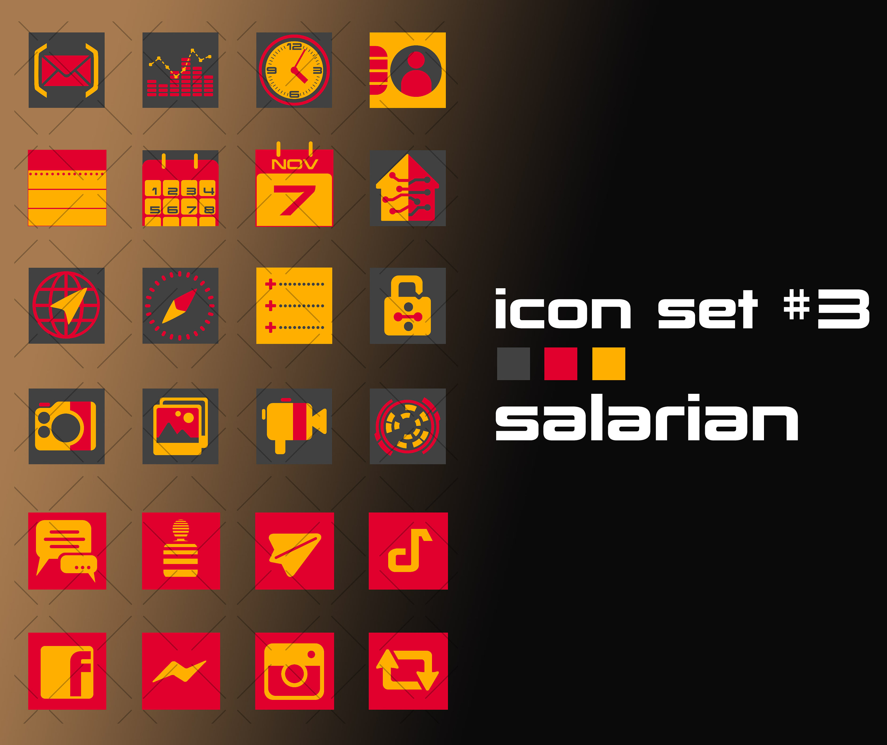 Futuristic Science Fiction Style Icons for iPhone and Android ...