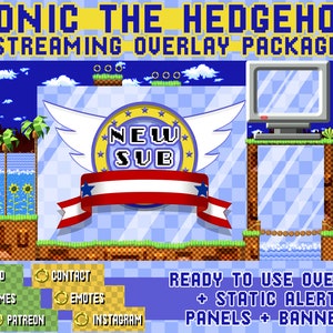 Sonic the Hedgehog streaming overlay-pakket