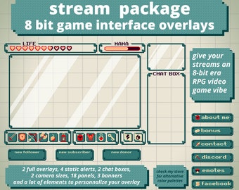 Stream Package Twitch Overlay Bit RPG Inventory Video Game