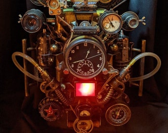 steampunk wall clock (to order, from three week !  Free delivery!)