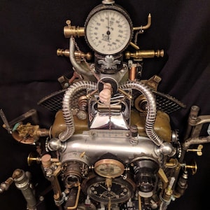 Steampunk-Wanduhr auf Bestellung, ab drei Wochen Versandkostenfrei Bild 9