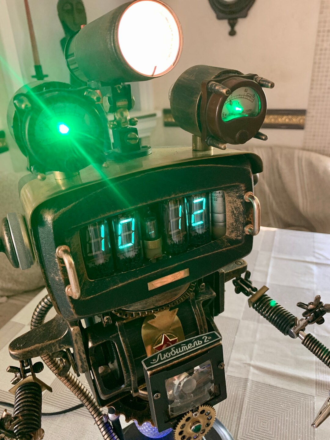 Night Light Clock Robot Etsy