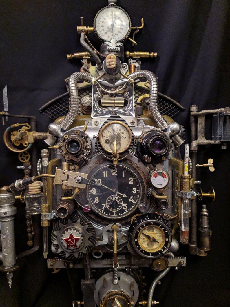 Steampunk-Wanduhr auf Bestellung, ab drei Wochen Versandkostenfrei Bild 6