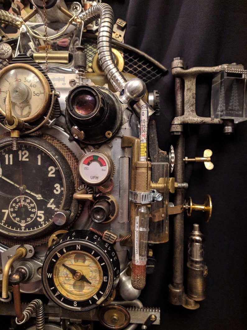 Reloj de pared grande Steampunk imagen 4