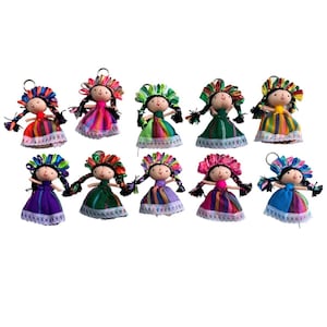 10 piece HANDMADE DOLL KEYCHAIN , Trenza  , muneca , maria doll , keychain , lele doll , muneca doll , wholesale